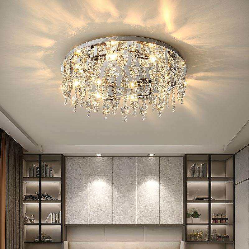 天亨居家卧室客厅吊灯现代简约酒店饭店水晶蝴蝶吸顶吊灯餐厅吊灯