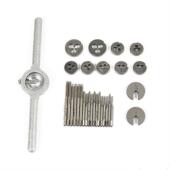 31P丝锥板牙迷你套装 高速丝钢6542细小螺纹C攻扳手手QSF丝锥绞板