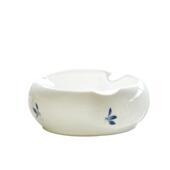 乐佳 白瓷纯手绘蝴蝶兰花创意陶瓷烟灰缸烟碟办公室奢华酒店摆台