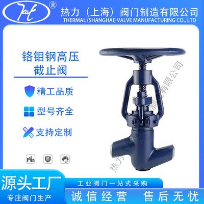 铬钼钒钢高压截止阀J61Y-P54-170V-100V 高温焊接对焊式
