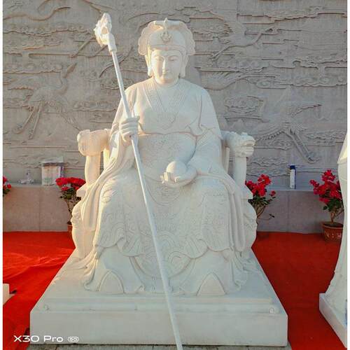 石雕观音佛像汉白玉石像音花岗岩地藏王菩萨大理石圆雕禅意天青石