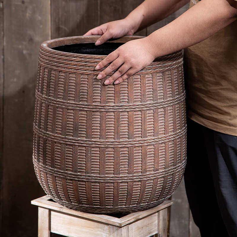 盆篮子葵木琴滚轮散尾器型大口榕藤编托盘径带孔雀镁落地泥花盆叶,鲜花速递/花卉仿真/绿植园艺,花盆,淘宝优惠券,粉丝福利购,淘宝优惠卷