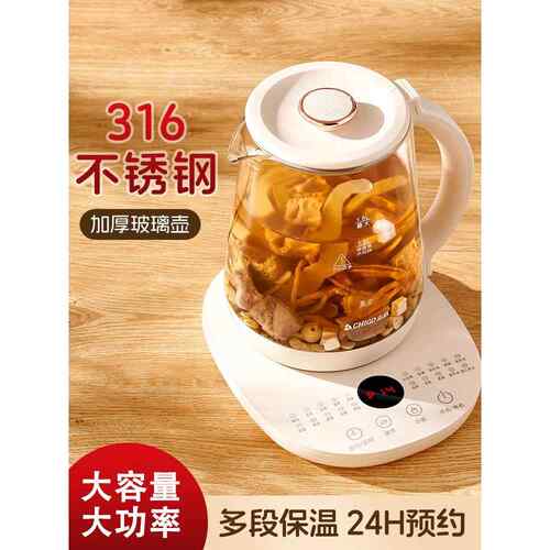 德国养生壶炖煮一体家用多功能电热烧水壶办公室煮花茶保温煮水壶