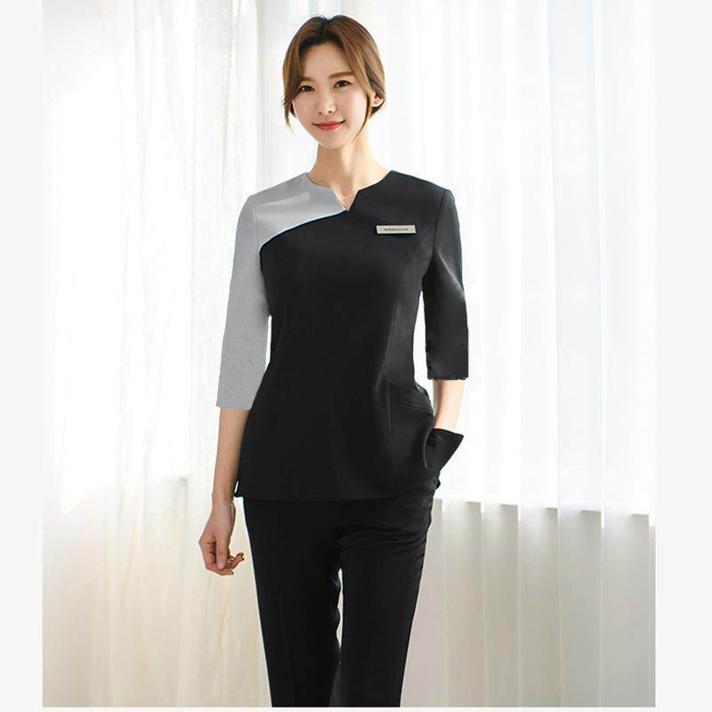 高档k型美容容院美师皮肤护理工作服足疗纹身师师美服甲工作宠物