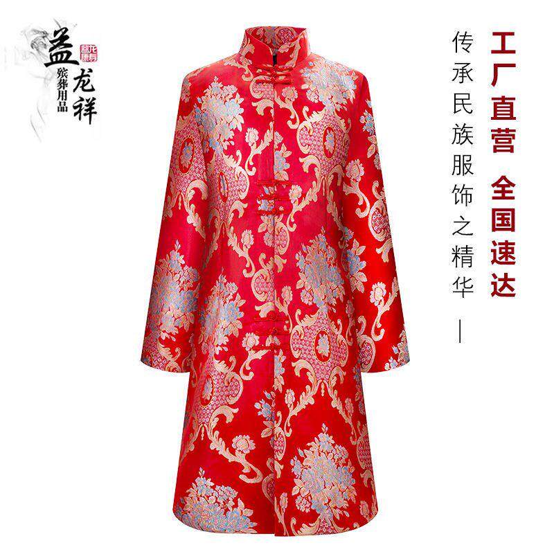 寿衣女全套七件套殡葬用品老人现代刺绣装老衣服女寿衣益龙祥