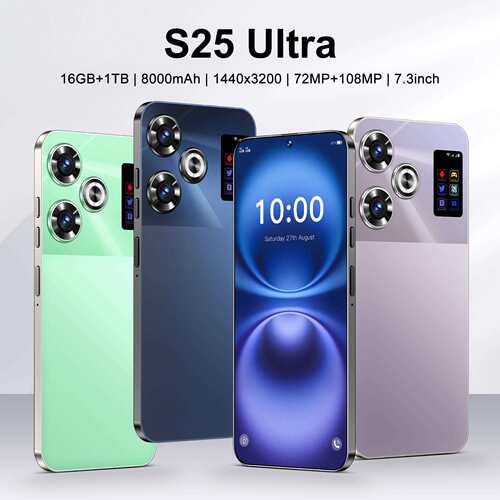 跨境新品S25Ultra安卓16+1T一体机7.3寸高清大屏源头厂家(劲爆款)