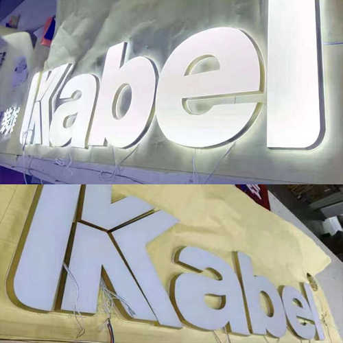 发光字招牌门头设计 户外不锈钢亚克力迷你字led无边字广告牌制作