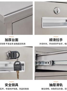 不锈钢办公桌写字台无车加厚4701电脑桌工作间台01/2304简约工作
