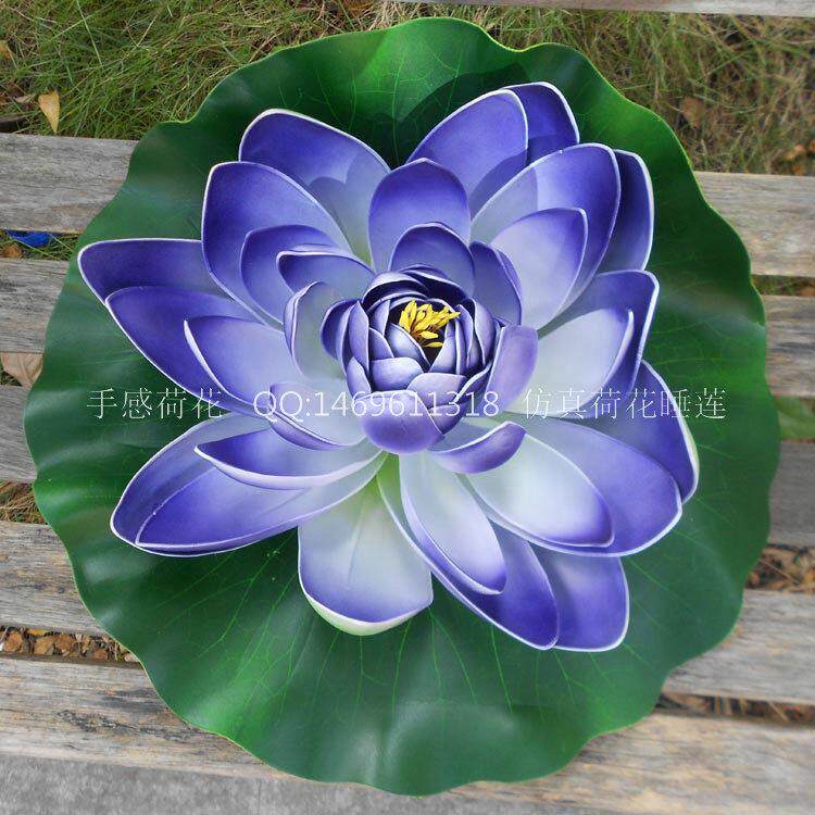 仿真荷花荷叶40cm莲花人造荷花模型水池装饰舞台道具