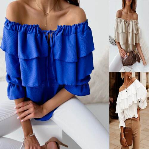 Blouse Womens Fashion Elegant Loose Ruched Spring Fall