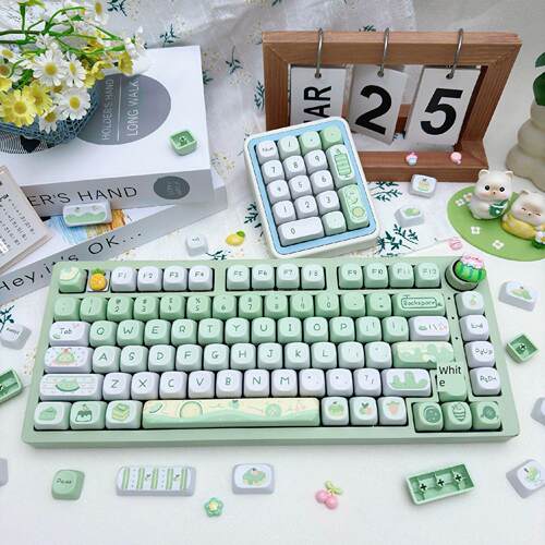 类MOA高度蜜瓜冰淇淋95键夏日主题机械键盘键帽龙乘Hi75 Hi8AI