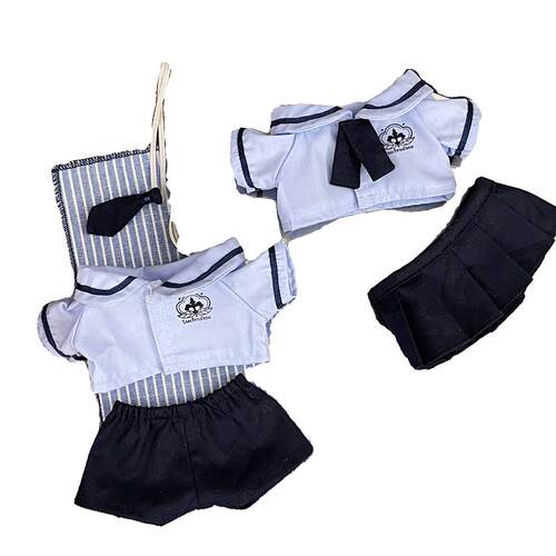 【新品现货】棉花娃娃衣服泰式校服套装10cm20cm学院风娃衣