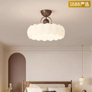吸顶灯中古奶油风主卧公主房间羽毛护眼书房吊灯 严选 2025新款