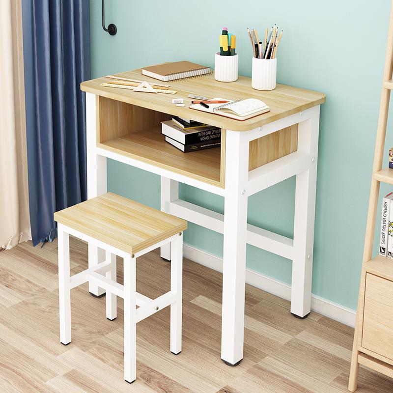 学校课桌椅组合简约家用书桌儿童学习桌学生培训班带抽屉写字桌子