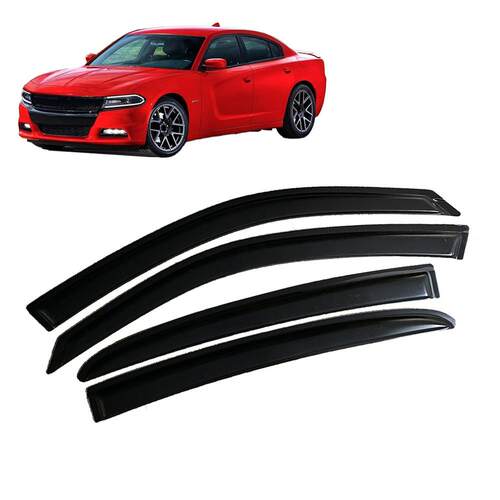 适用道奇Dodge Charger 2011-2021晴雨挡侧窗导流板雨眉加厚注塑