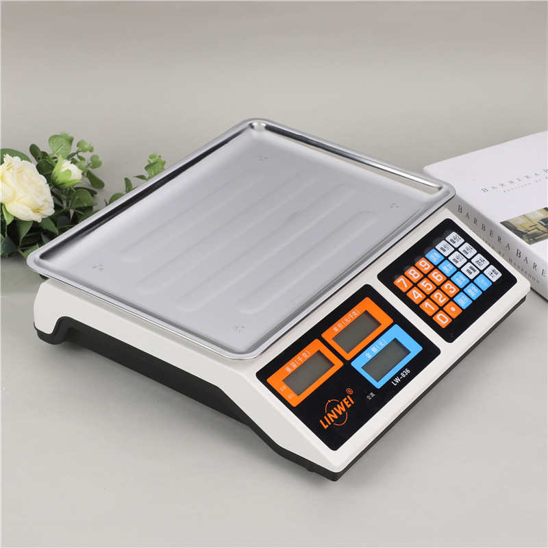 30kg计价电子秤中文桌秤超市卖菜卖水果烘焙小台秤公斤电子秤摆摊