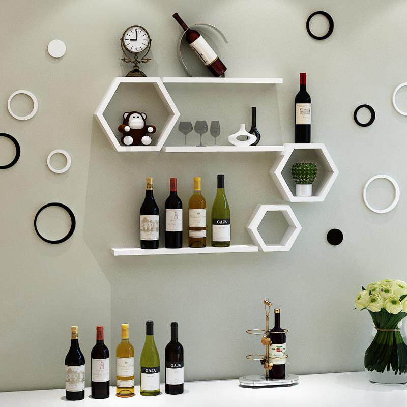 墙上置物架壁挂电视背景墙装饰架墙面创意格子客厅墙壁置物架隔板