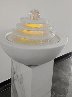 聚宝盆自循环流水摆件桌面生财招财客厅转运假山办公水流水景喷泉