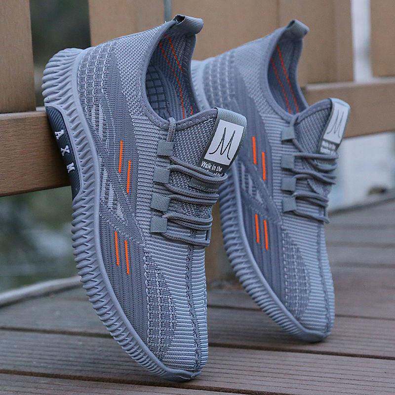 男士透气超轻网面鞋夏天凉鞋薄网面洞洞鞋一脚蹬软底防臭鞋跑步鞋