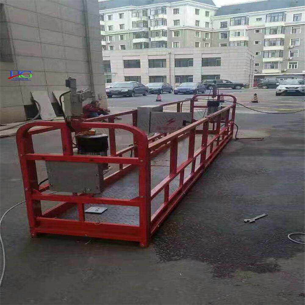 起重机吊篮 外墙装修机械吊篮 单柱双笼提升机