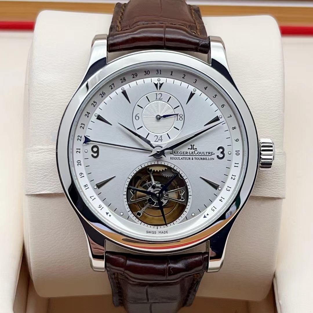 秒杀9.8新积家大师Q1658420陀飞轮自动机械男士手表41mm正品二手