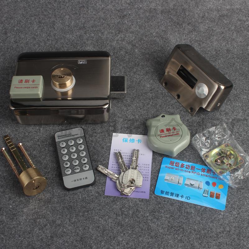 新款直销家用电子门锁出租屋刷卡锁磁卡锁门禁电子锁遥控锁ID感应