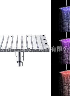 10寸新款变色顶喷不锈钢LED顶喷七彩/感温三色淋浴顶喷8030-F6