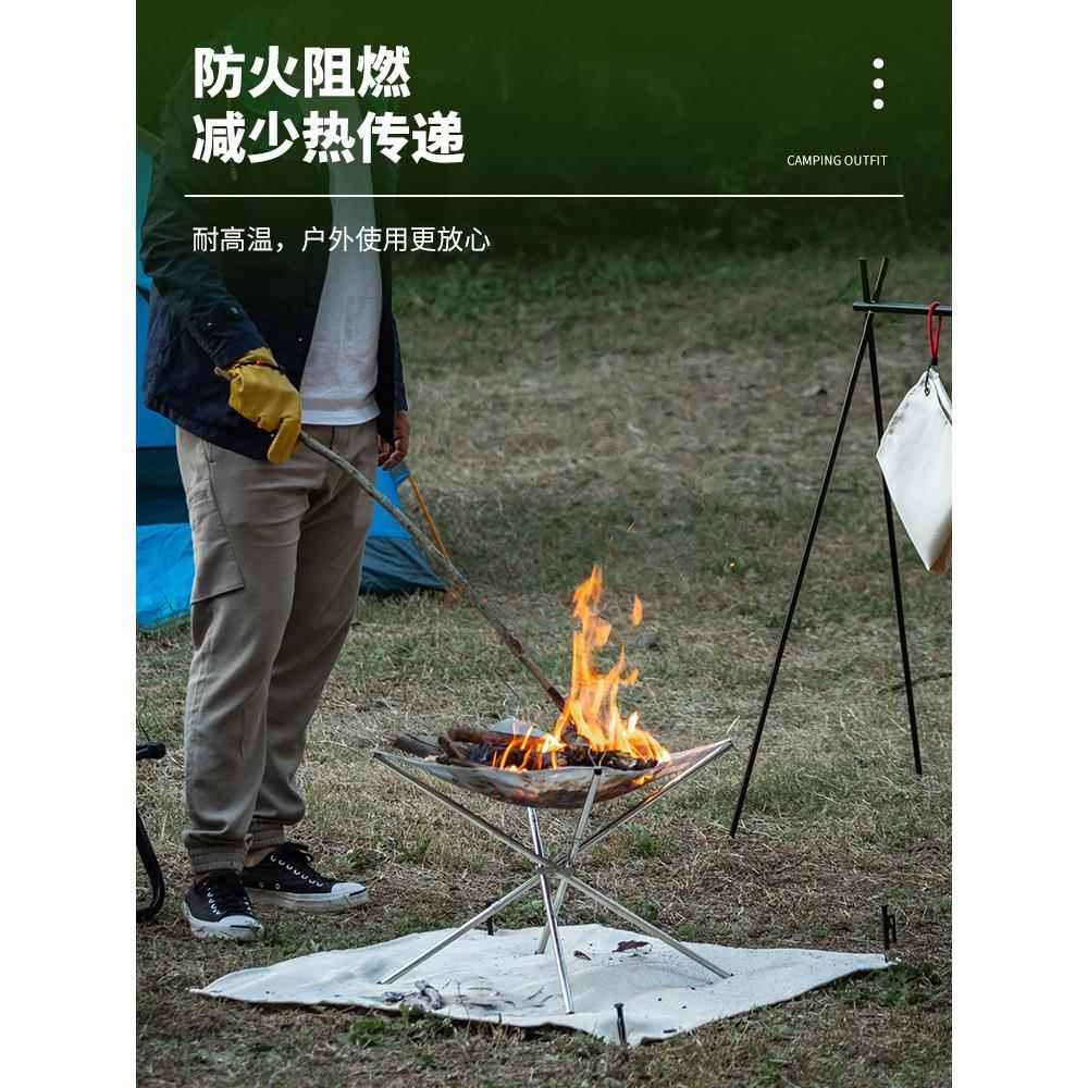新款直销户外野营防火布野炊烧烤隔热垫阻燃耐高温灭火毯玻璃纤维