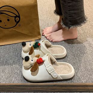 爱棉拖鞋女款外穿冬季爆款室内家居冬天拖鞋保暖防滑包头毛毛拖