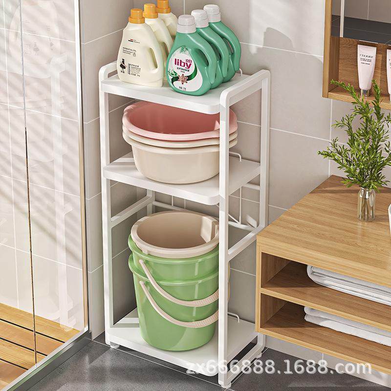 卫生间脸盆架置物架落地式夹缝多层洗手间马桶侧边多功能收纳架子,收纳整理,书桌收纳置物架,淘宝优惠券,粉丝福利购,淘宝优惠卷
