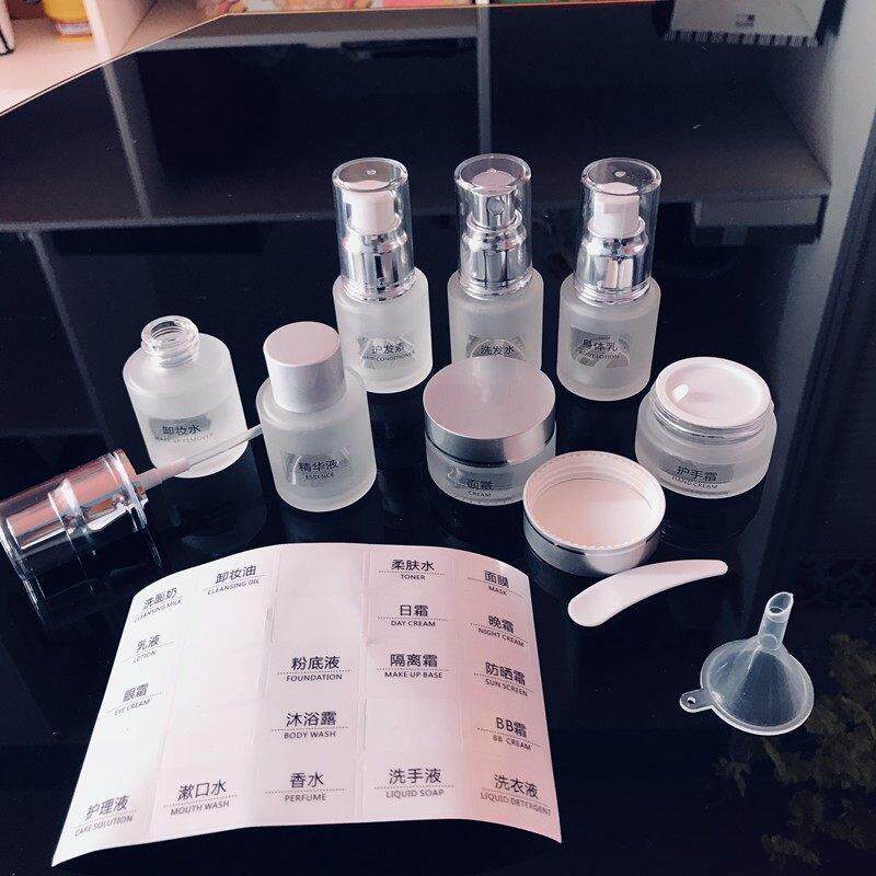 出差旅行按压化妆品洗发水分装喷雾瓶子护肤品水乳高档玻璃套装