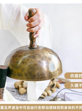 尼泊尔纯手工手持颂钵瑜伽冥想佛音碗铜钵西藏钵音碗铜磬钵盂摆件