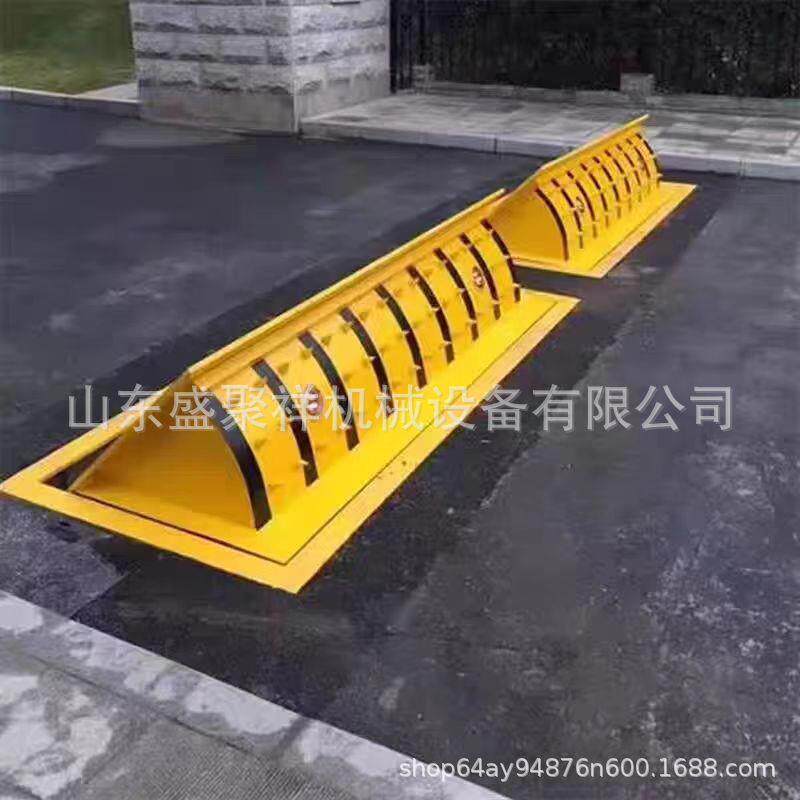 电动遥控阻车器 门口无线遥控路障液压翻转路障机
