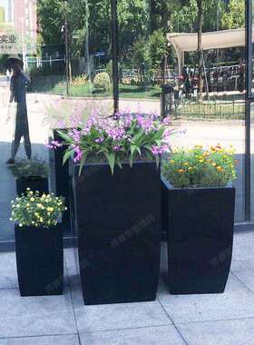 户外玻璃钢花箱箱方形园花盆大型移动种花植商场组合钵广9场花林