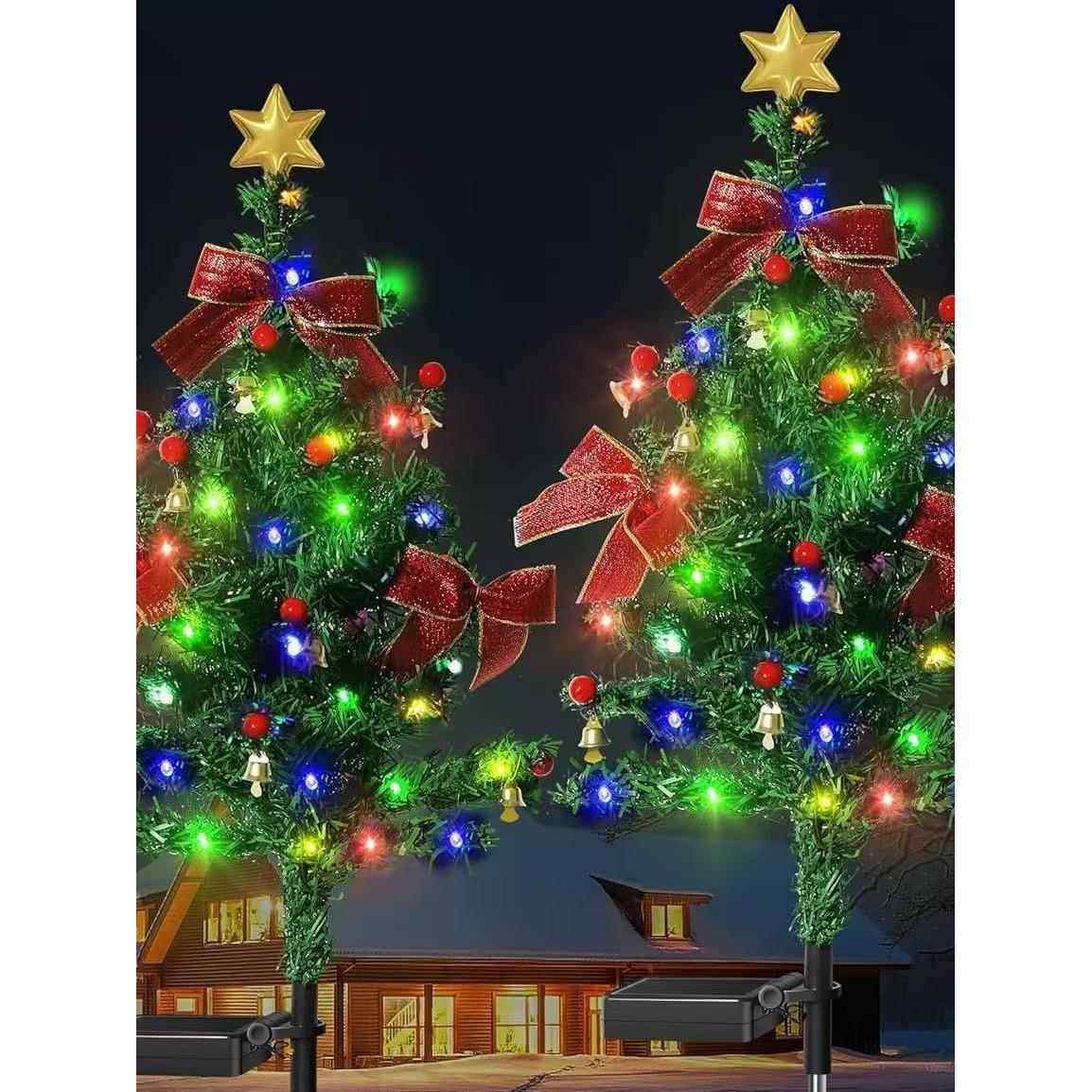 太阳能圣诞树灯圣诞节日氛围装饰灯防水户外庭院花园插地草坪灯,节庆用品/礼品,装饰灯,淘宝优惠券,粉丝福利购,淘宝优惠卷