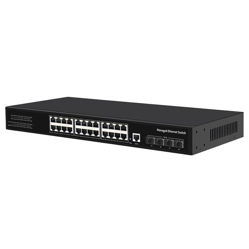 联果以太网交换机三层网络管理功能管理型4个万兆SFP光口24千兆光