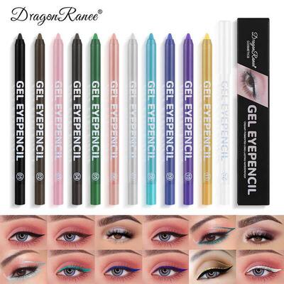 Black Brown Waterproof Eyeliner Pencil Long Lasting Easy To