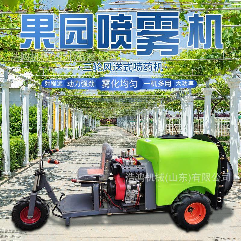 全自动柴油三轮打药机果树杀虫自走式打药车果园农药打药机