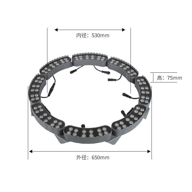 LED抱树灯外壳led抱箍灯外壳照树灯罗马柱灯48W60W72W84W户外灯具