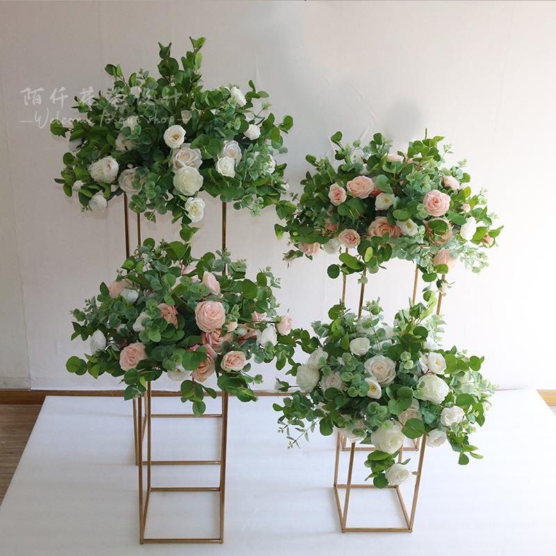 清新几何花艺婚庆婚礼堂婚庆背景布置装饰花艺仿真园艺办公文化仿