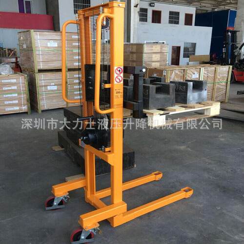500KG手摇式堆车手摇机械式堆机手动装卸升车轻型工位车