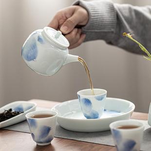 手绘茶壶单壶陶瓷侧把壶家用防烫手工泡茶壶带过滤功夫茶具冲茶器