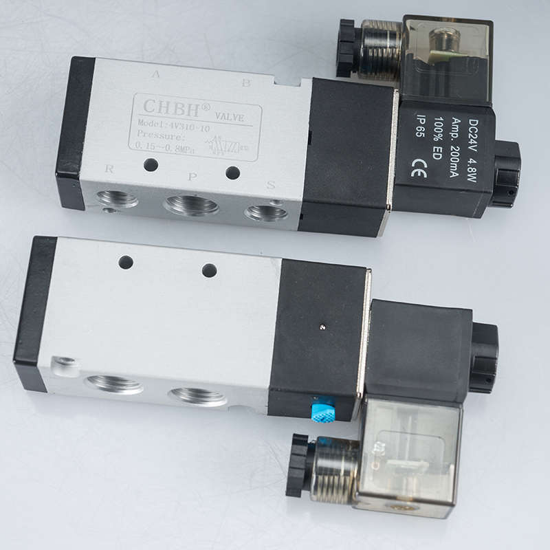 亚德客型气动电磁阀控制器4V310-10二位五通单头DC24 AC220V气阀