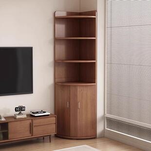 角柜墙角三角轻奢高级感中古风拐角卧室置物架客厅转角靠墙收纳柜