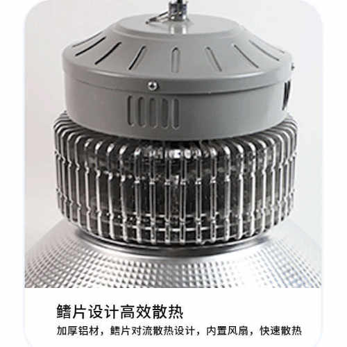 led工矿灯厂房车间超亮照明灯体育馆专用吊灯200w足瓦鳍片工矿灯