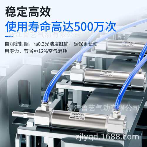 迷你气缸MG20/25/32/40/50*75X100X125X150*200*250300双作用