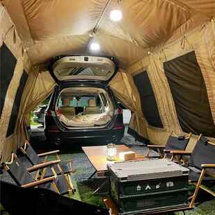 定友氧 KW1制篷户外沙野营露滩营车顶箱后备延伸车尾帐自动充气隧