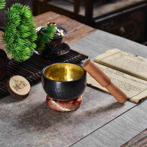 聆听铜钵 满月颂钵 复古疗愈瑜伽冥想精心唱歌碗钵音碗铜音钵