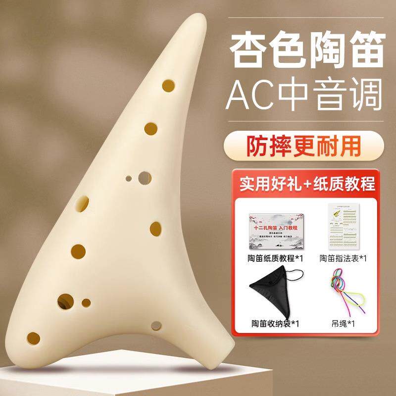 高档A入陶笛12孔初学者门儿童十二孔课堂吹奏乐器C中音C调陶小学