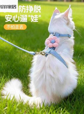 猫项圈小狗狗牵引绳小猫项圈防走丢工字型小猫咪牵引绳防挣脱不勒